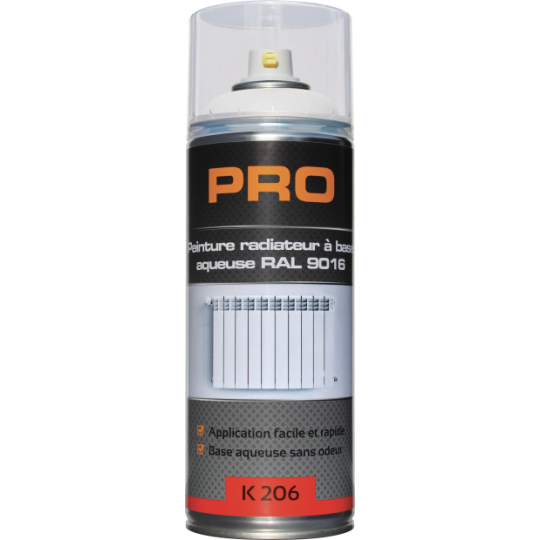 K206 Peinture spécial radiateur RAL 9016 Hydro