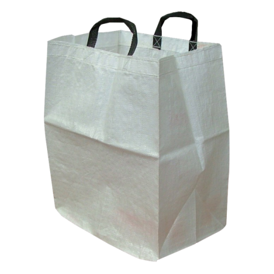 Sac à gravat en polypropylène tissé blanc avec poignées