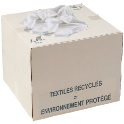 Chiffons d'essuyage textile blancs