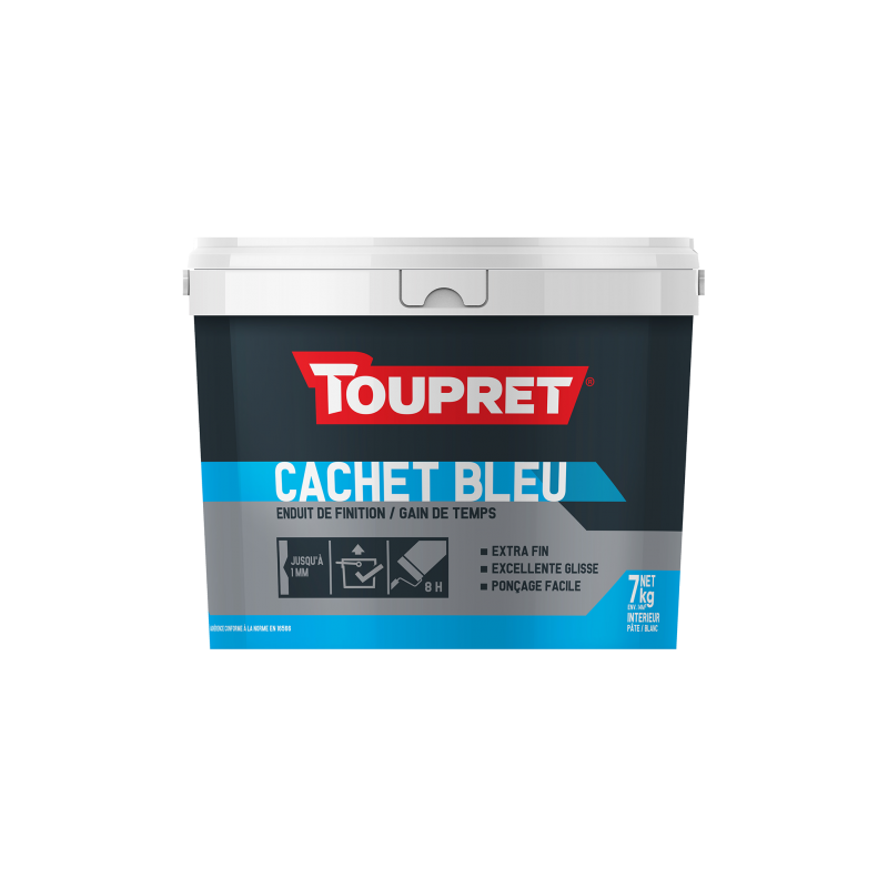 Cachet bleu pâte