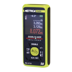 61114 - TELEMETRE METRICA FLASH DOUBLE LASER 50 INCLIGRAD