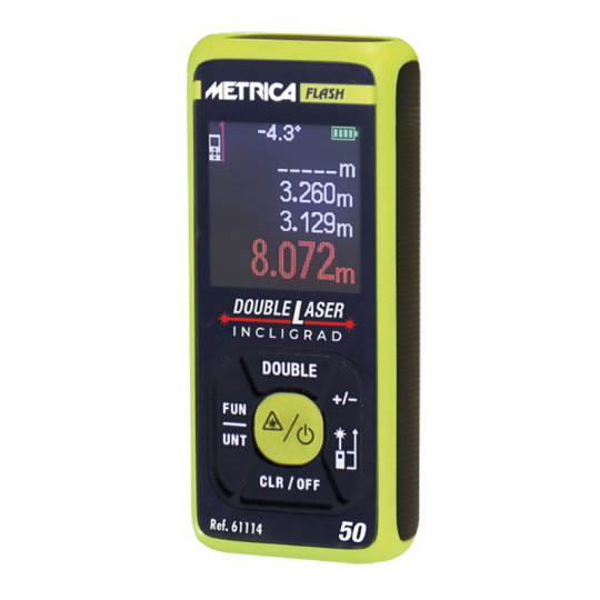 61114 - TELEMETRE METRICA FLASH DOUBLE LASER 50 INCLIGRAD